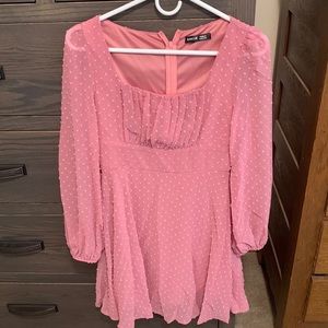 SHEIN pink dress. JUST RECEIVED IN THE MAIL TODAY HAS NEVER BEEN WORN.